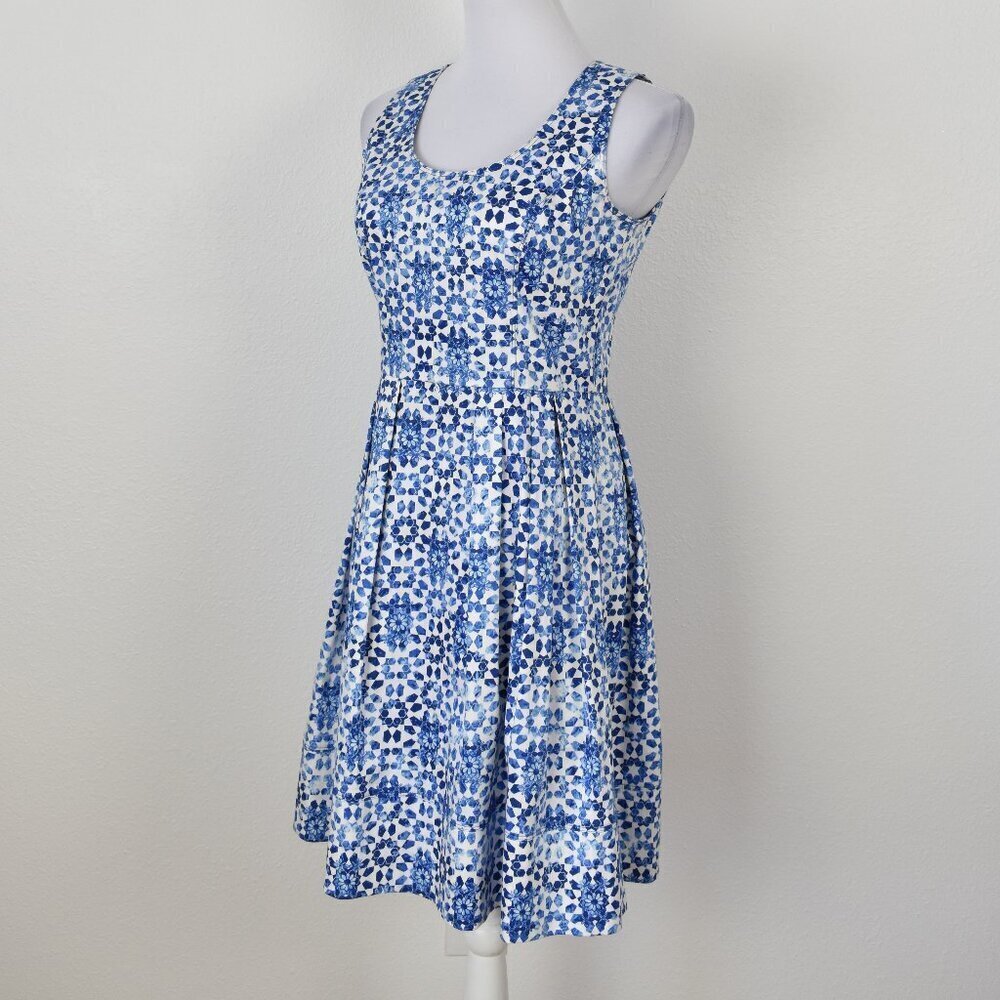 Calvin Klein Fit and Flare Mosaic Floral Dress - 2 - Picture 3 of 10